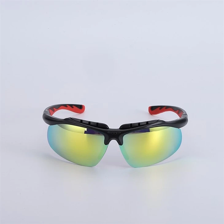 Sporty Safety Glasses With Flame Pattern Temple Multi Mirror Lens Options suppliers