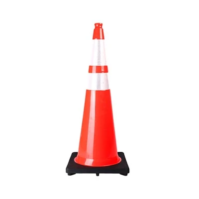 70cm PVC trafik sekirite avètisman kòn wout ak baz nwa